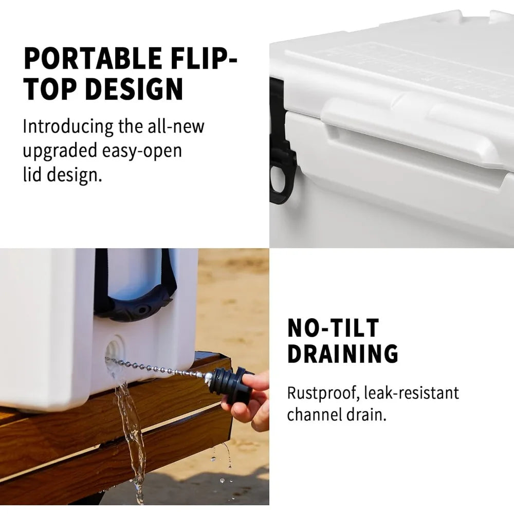 40 Quart Rotomolded Cooler for BBQ Camping and Picnic