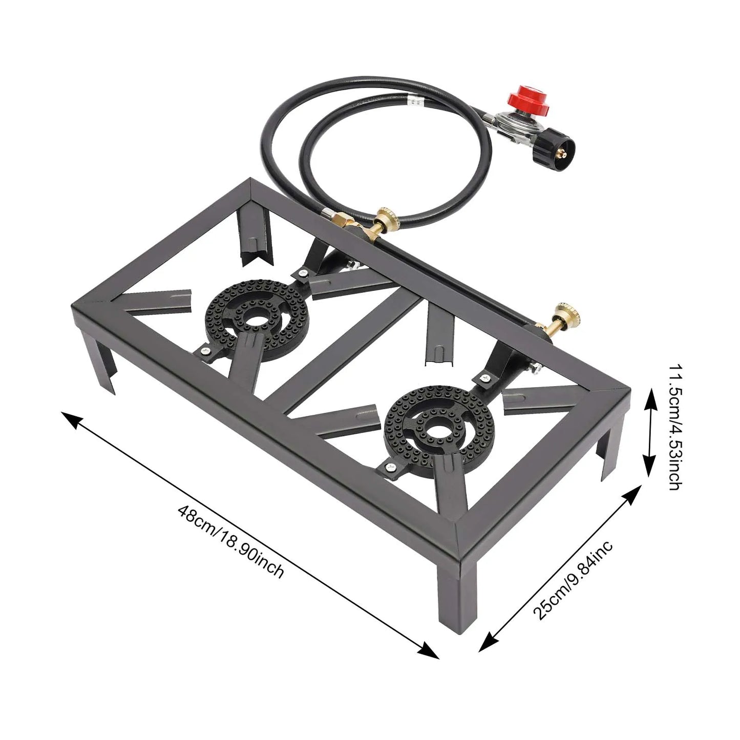 Outdoor Cast Iron Wood Stove, Double Burner Camping Stove