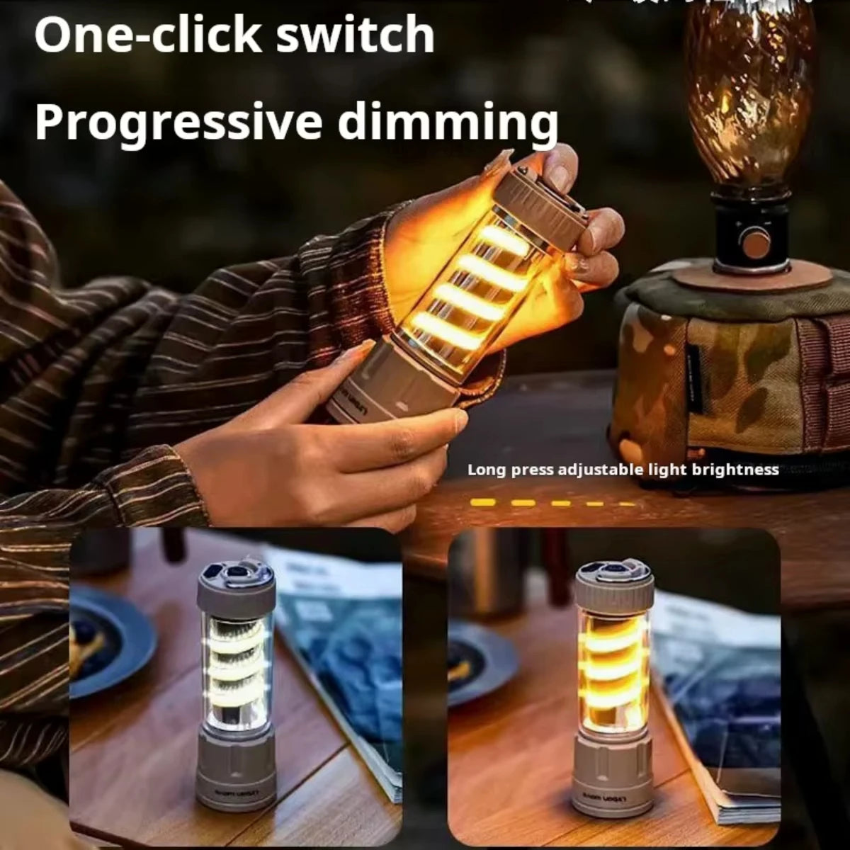 Portable Long-Range Camping Light for Outdoor and Tent Use