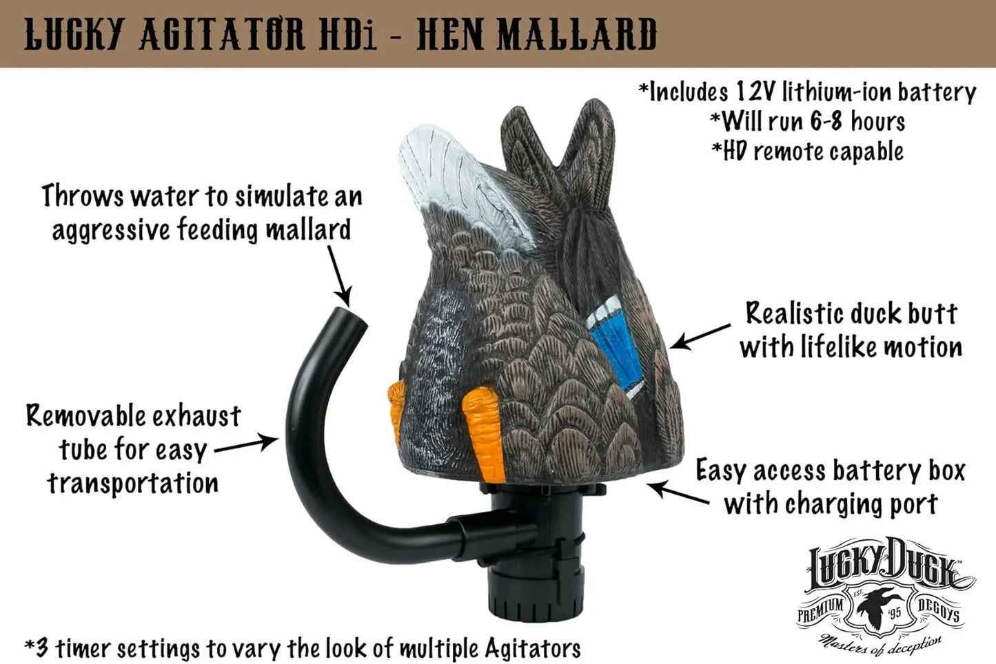 Water Motion Duck Hunting Decoys Lucky Agitator Set
