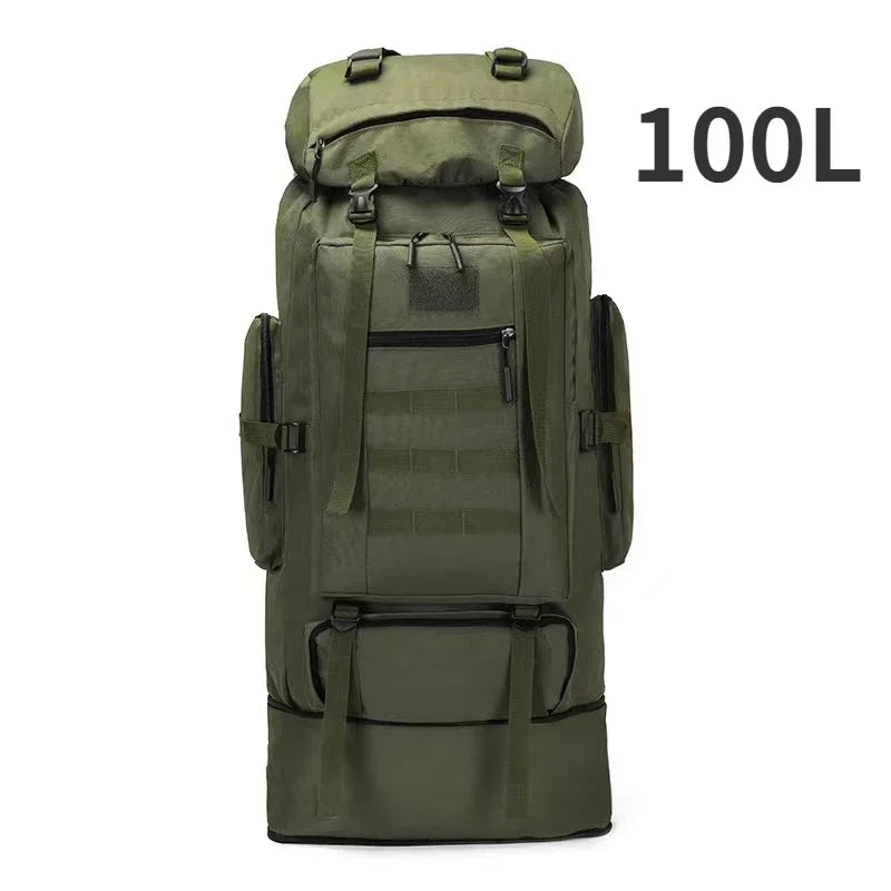 80L/100L Mountaineering Bag Tactical Backpack for Outdoors