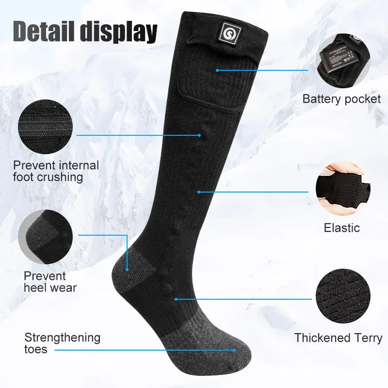 Snow Deer Winter Heated Sock Thermal Stockings Men Women
