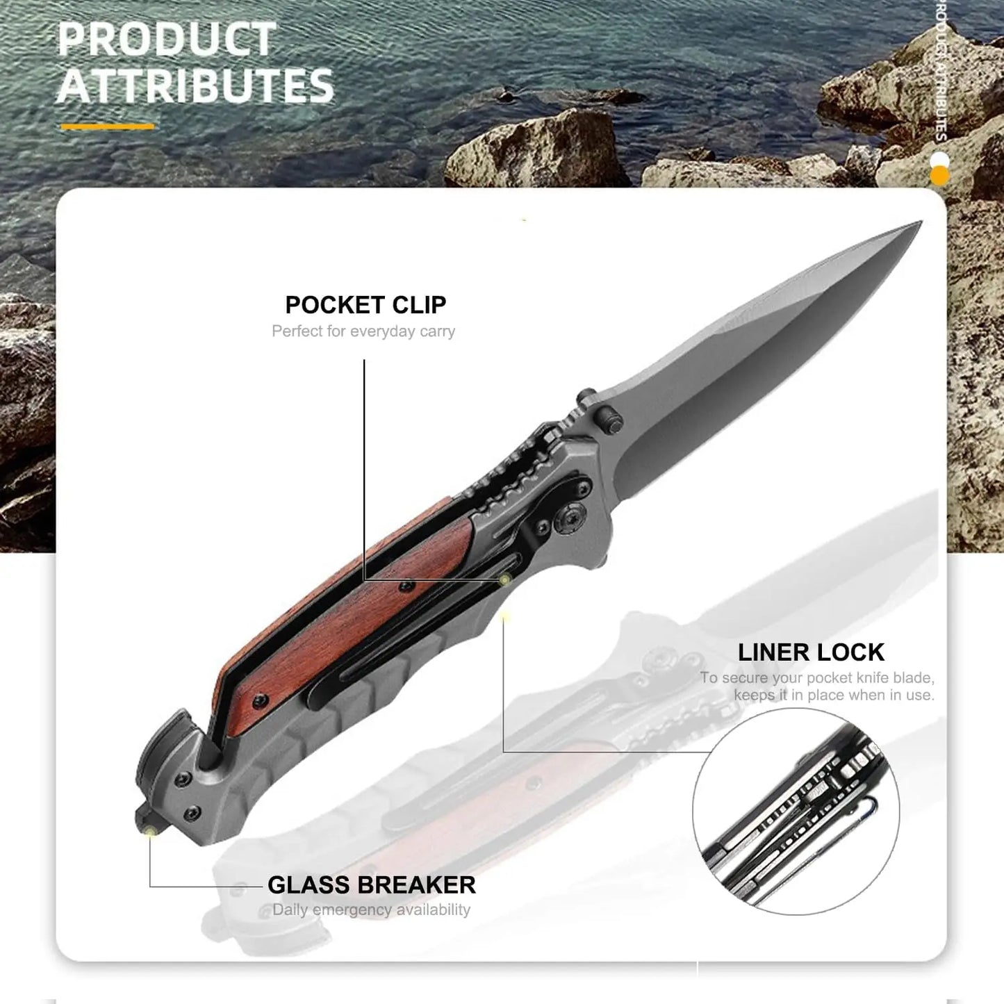 High Quality Outdoor Folding Knife for Tactical Survival EDC