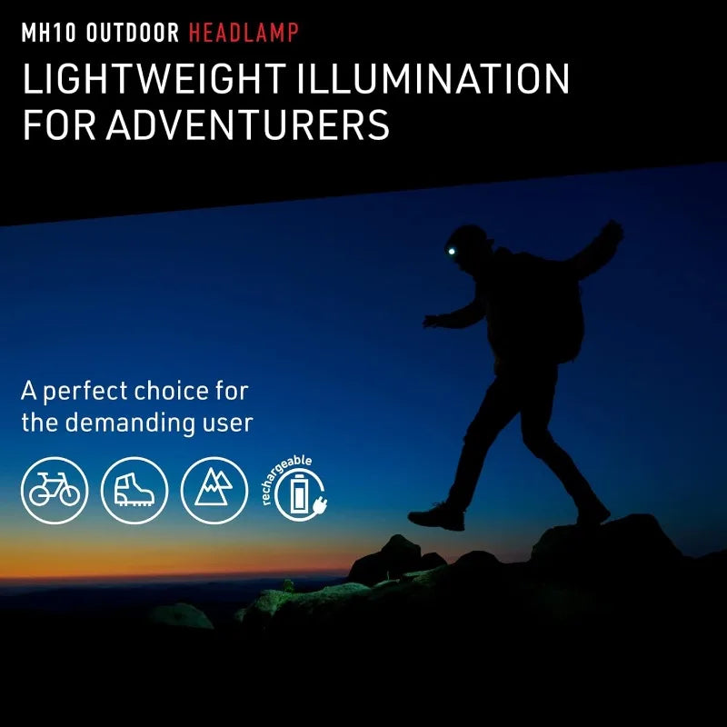 Ledlenser MH10 Rechargeable Headlamp 600 Lumens Water Resistant