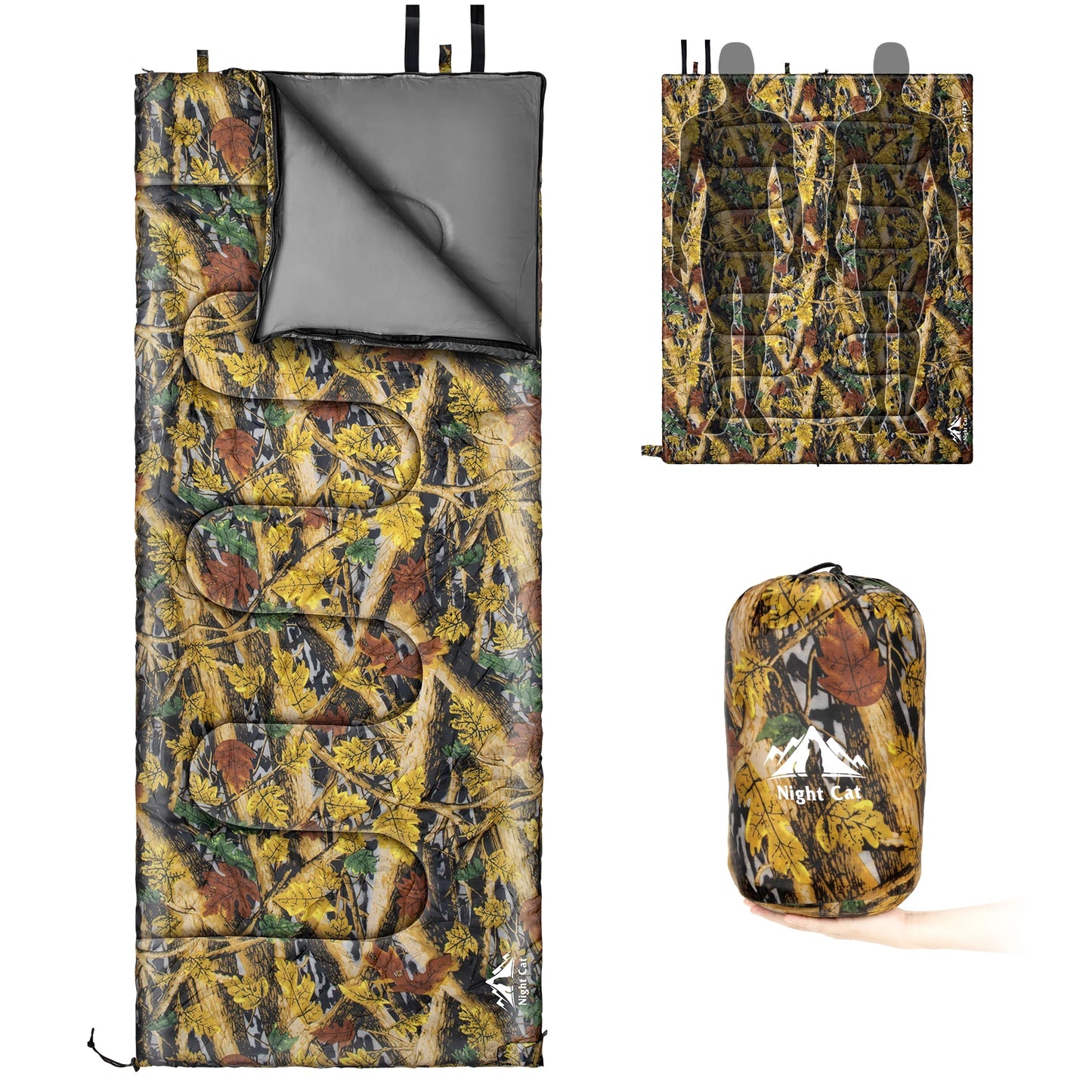 Camping Sleeping Bag Portable Lightweight Hiking Travel Outdoor 1-2 Person 2x6 Feet