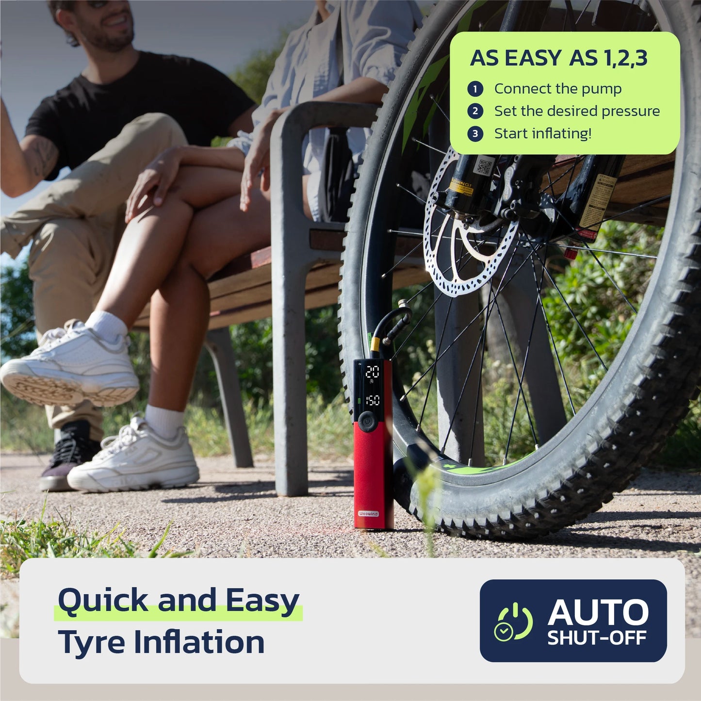 Woowind BP188 Bike Pump The Pro Electric Bicycle Pump