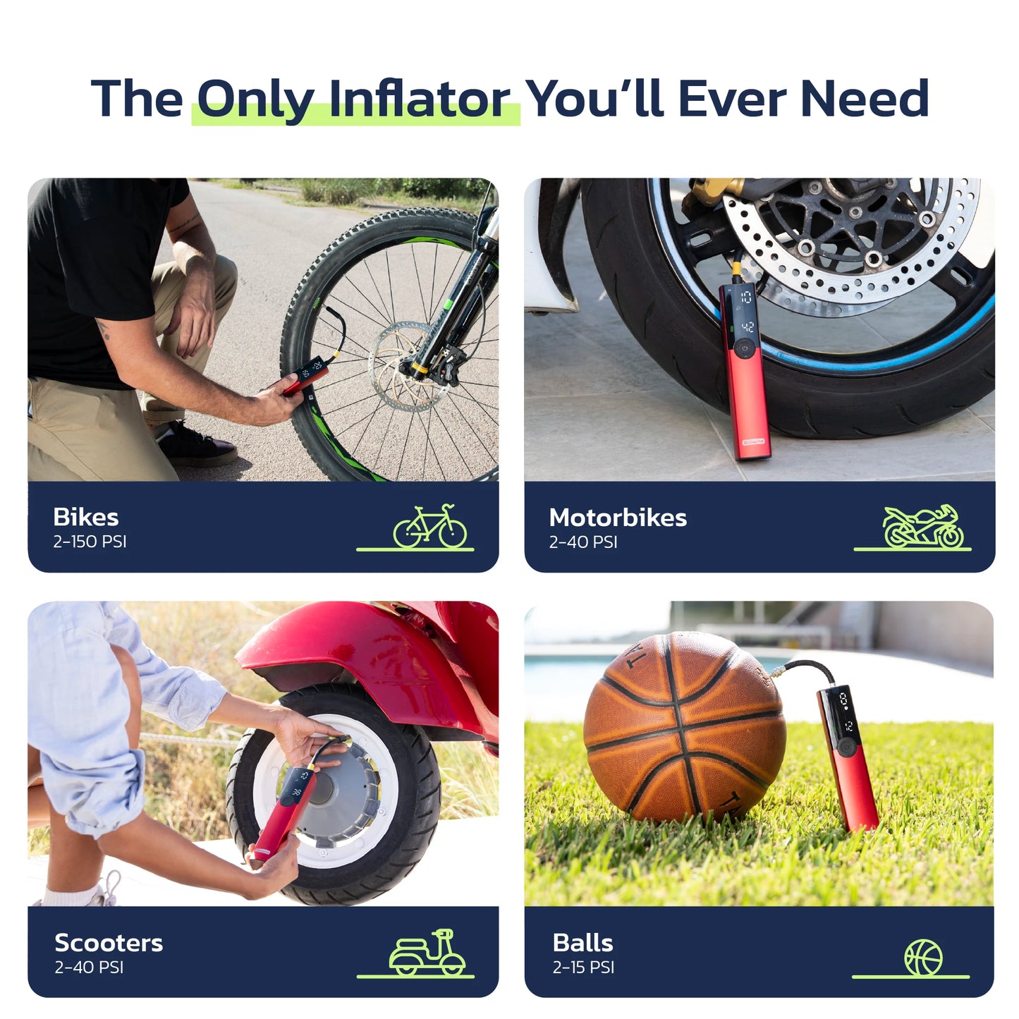 Woowind BP188 Bike Pump The Pro Electric Bicycle Pump