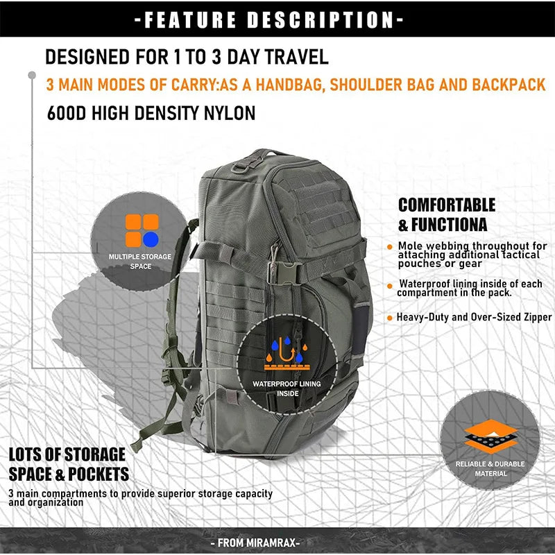 Outdoor Travel Bag Multifunctional Camouflage Sports Handbag
