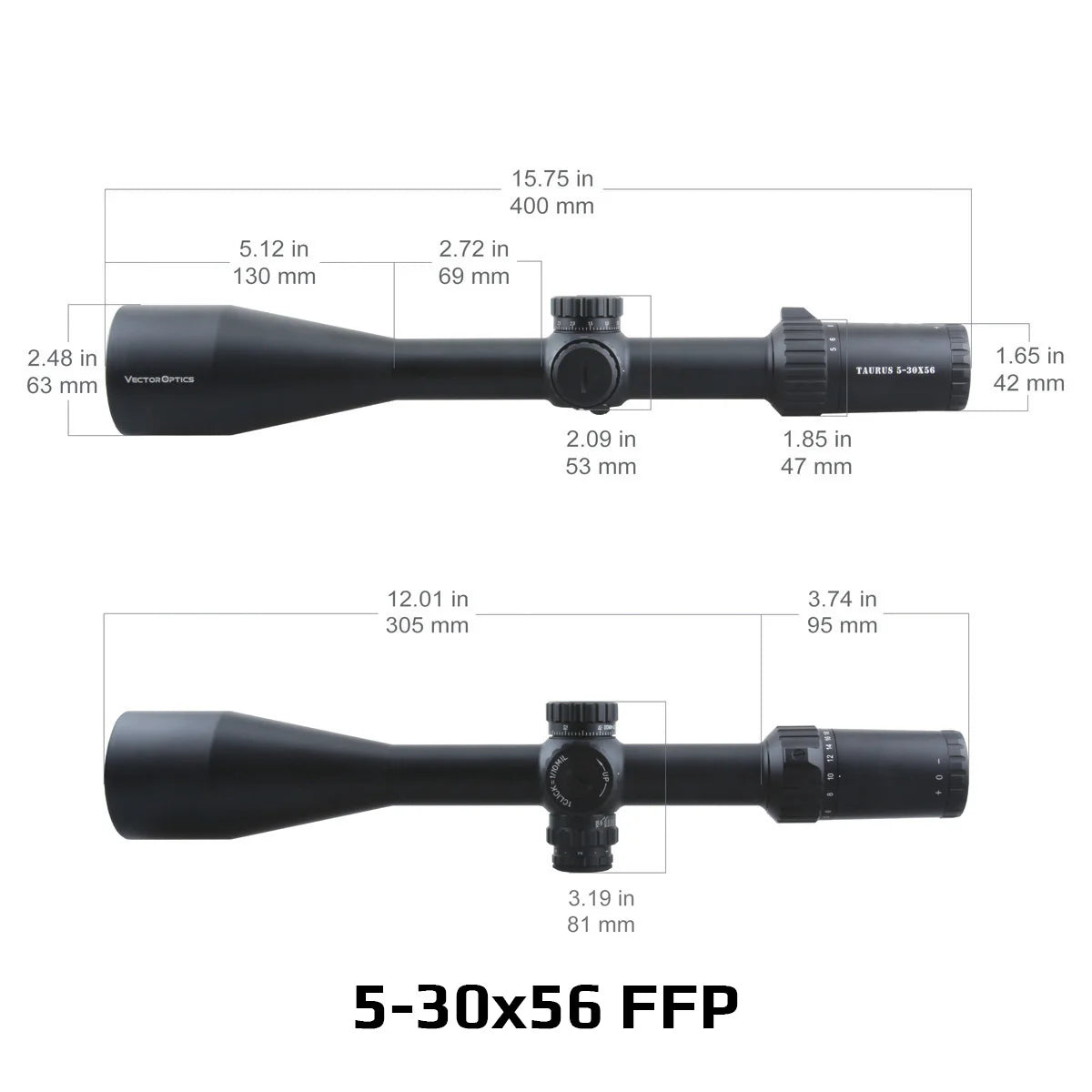 Vector Optics Tauron FFP Riflescope for Hunting and Competition