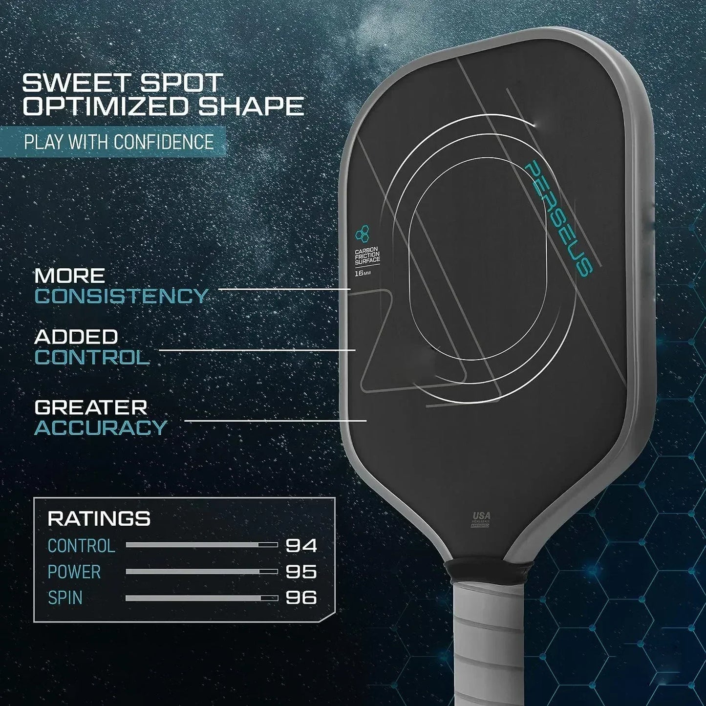 T700 Thermoformed Unibody Raw Carbon Fiber Pickleball Paddle