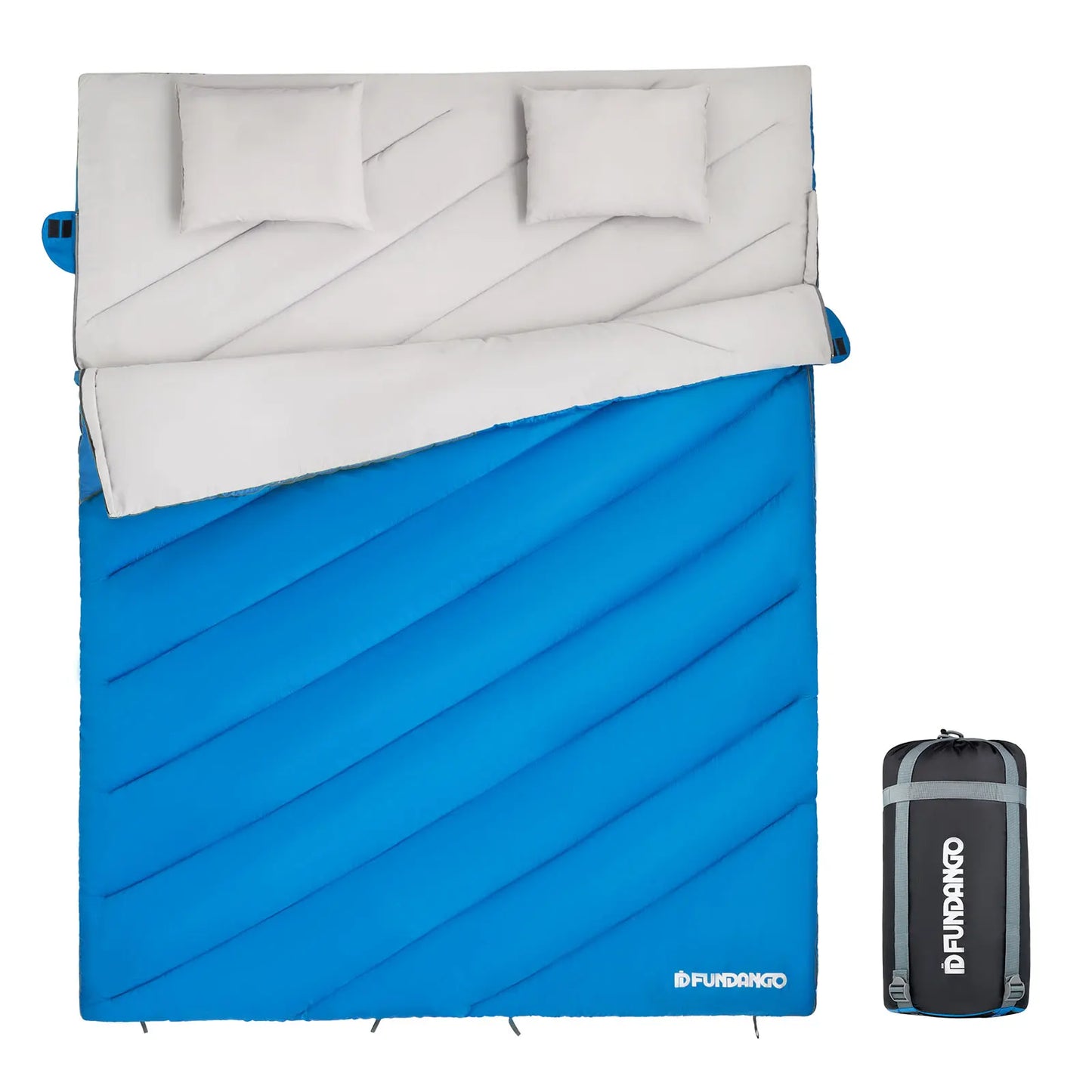 FUNDANGO 3-in-1 Double Sleeping Bag for Family Camping