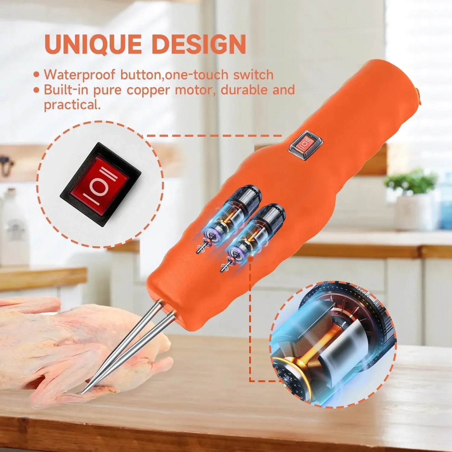 Electric Handheld Poultry Plucking Machine De-Feather Remover