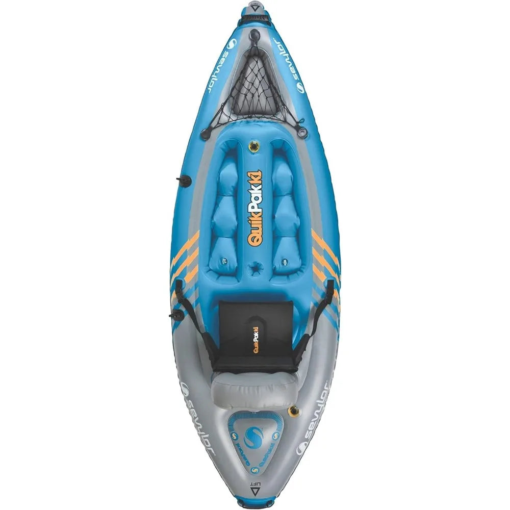 QuickPak K1 1-Person Inflatable Kayak Folds into Backpack