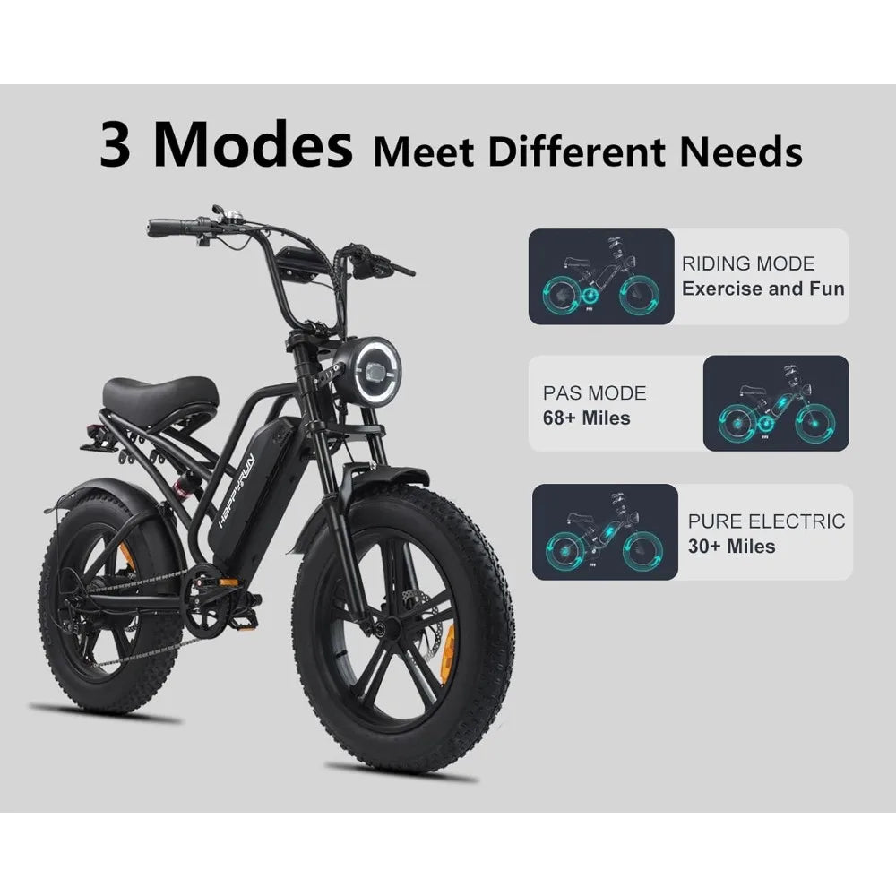 1500W Moped Style Electric Bike | Adult eBikes 32MPH