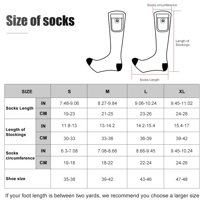 Snow Deer Winter Heated Sock Thermal Stockings Men Women