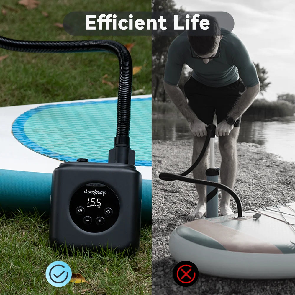 Paddle Board Pump Electric Portable Rechargeable SUP Pump 20PSI High Pressure Air Pump
