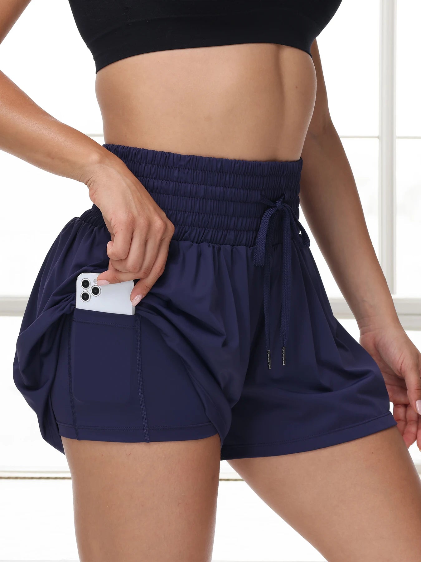 2 in 1 Athletic Shorts for Women High Waisted Gym Yoga Workout Running Tennis Skort Golf Pocket Casual Summer