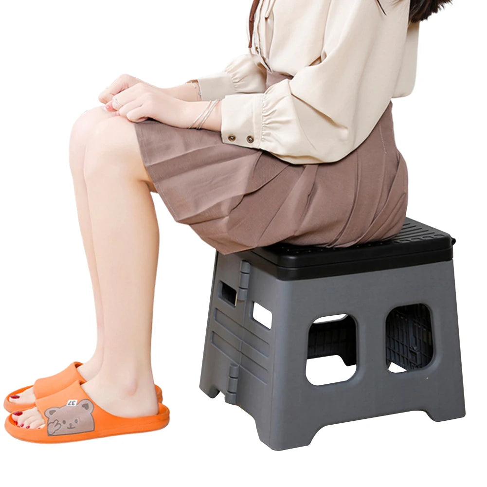 Portable Camping Toilet with Lid Folding Toilet for Adults