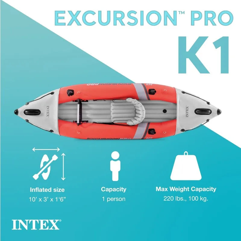 INTEX 68303EP Excursion Pro K1 Inflatable Kayak Set