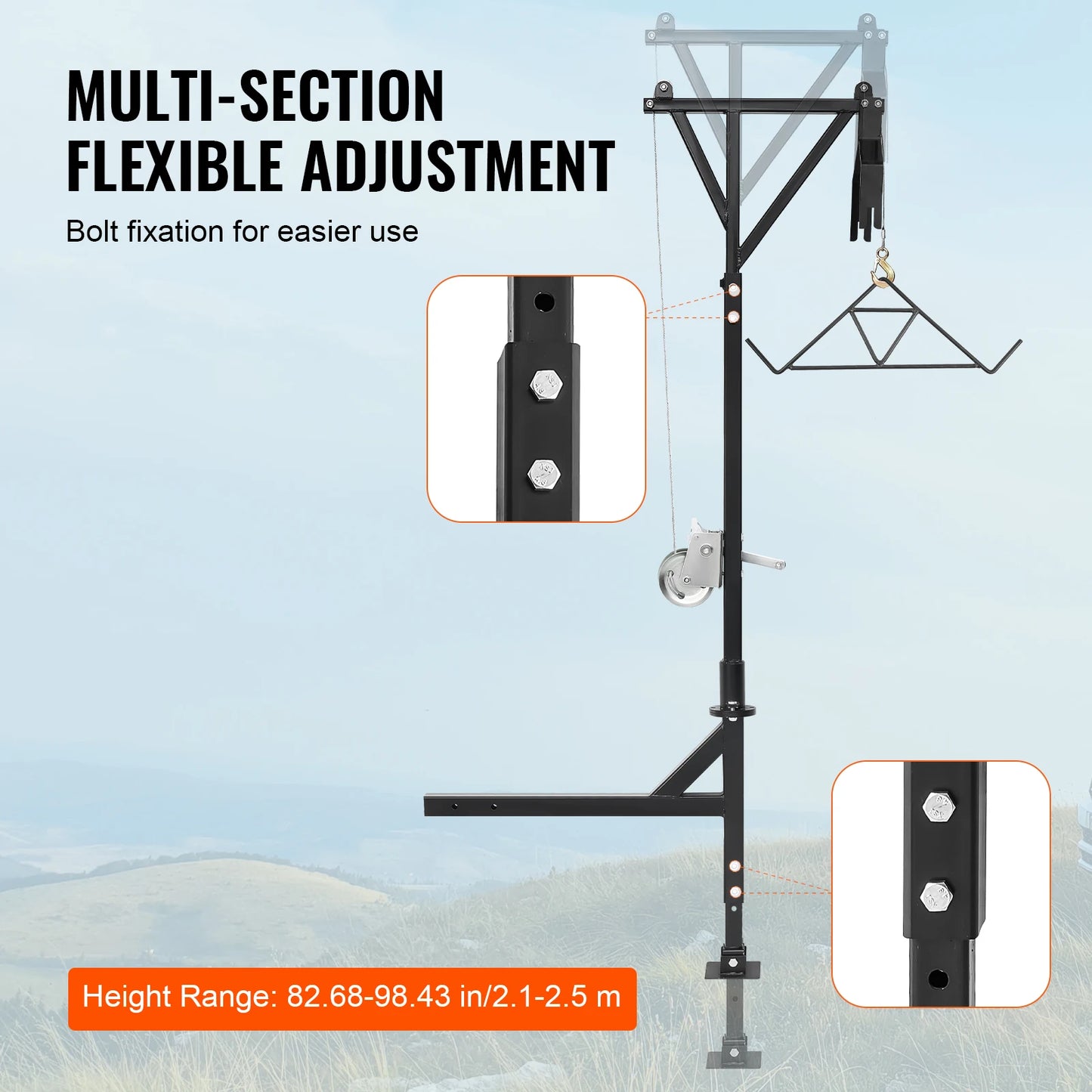 VEVOR 600 lbs Truck Hitch Cargo Game Hunting Deer Hoist