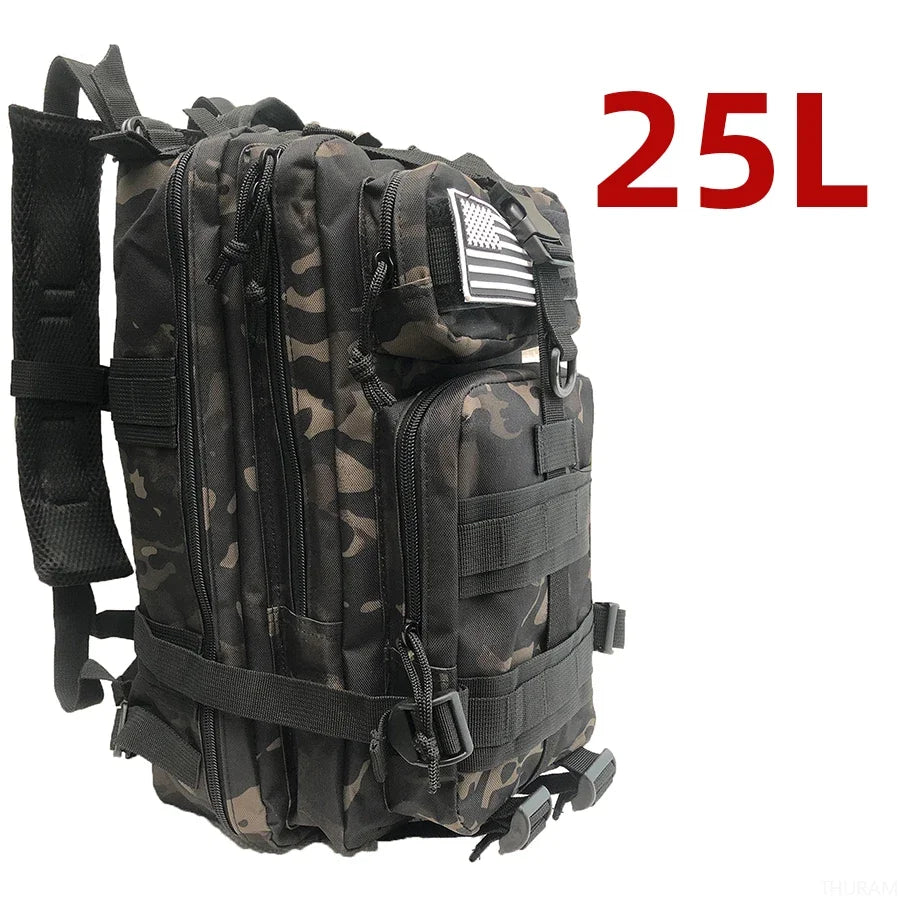 25L/50L Sturdy Nylon Waterproof Tactical Sports Bag Backpack