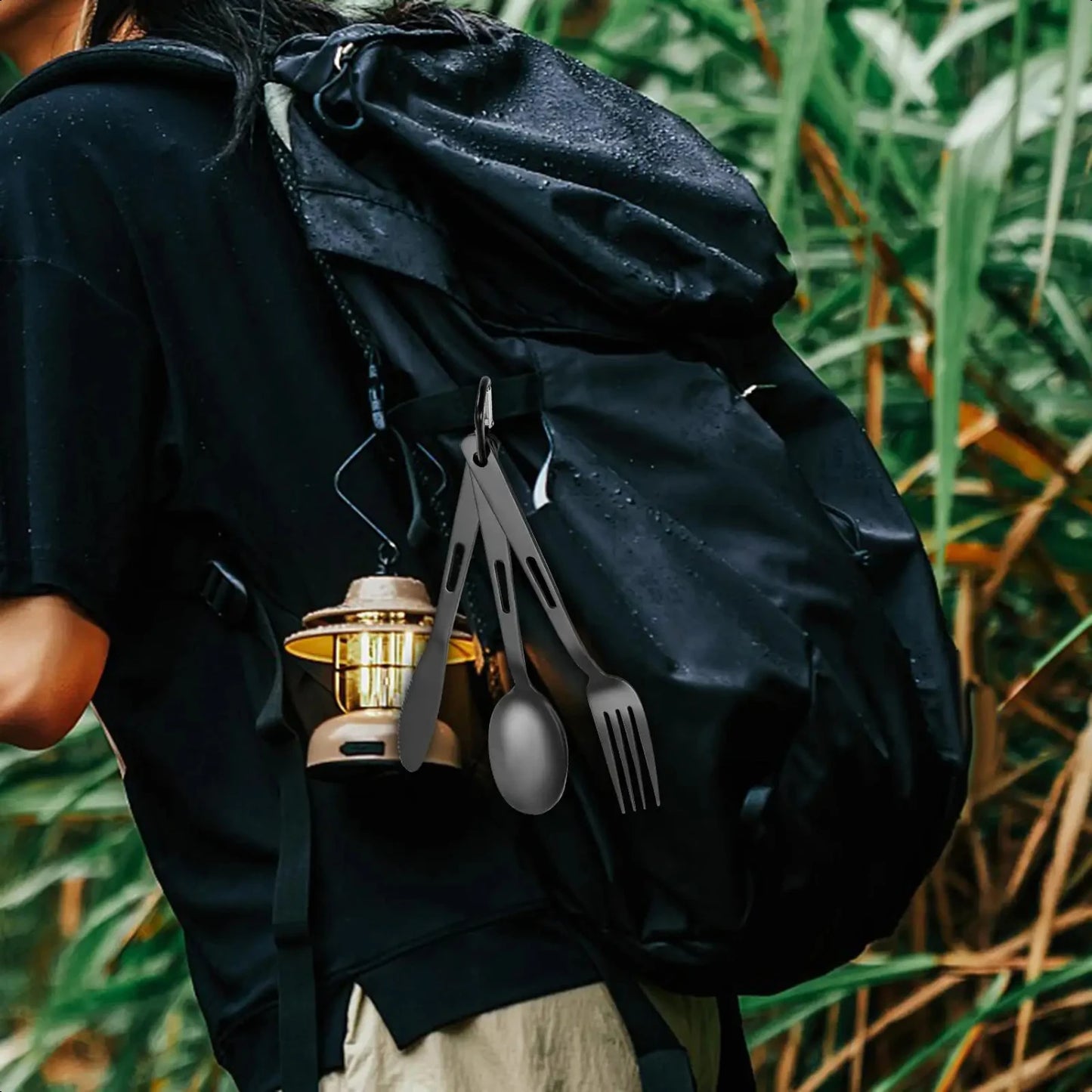 Camping Cutlery Set Spoon Fork Set Flatware Hiking Travel Party