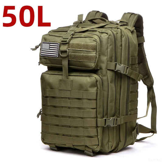 25L/50L Sturdy Nylon Waterproof Tactical Sports Bag Backpack