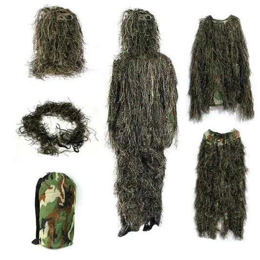 Camouflage Clothing 3D Withered Grass Ghillie Suit 5 PCS