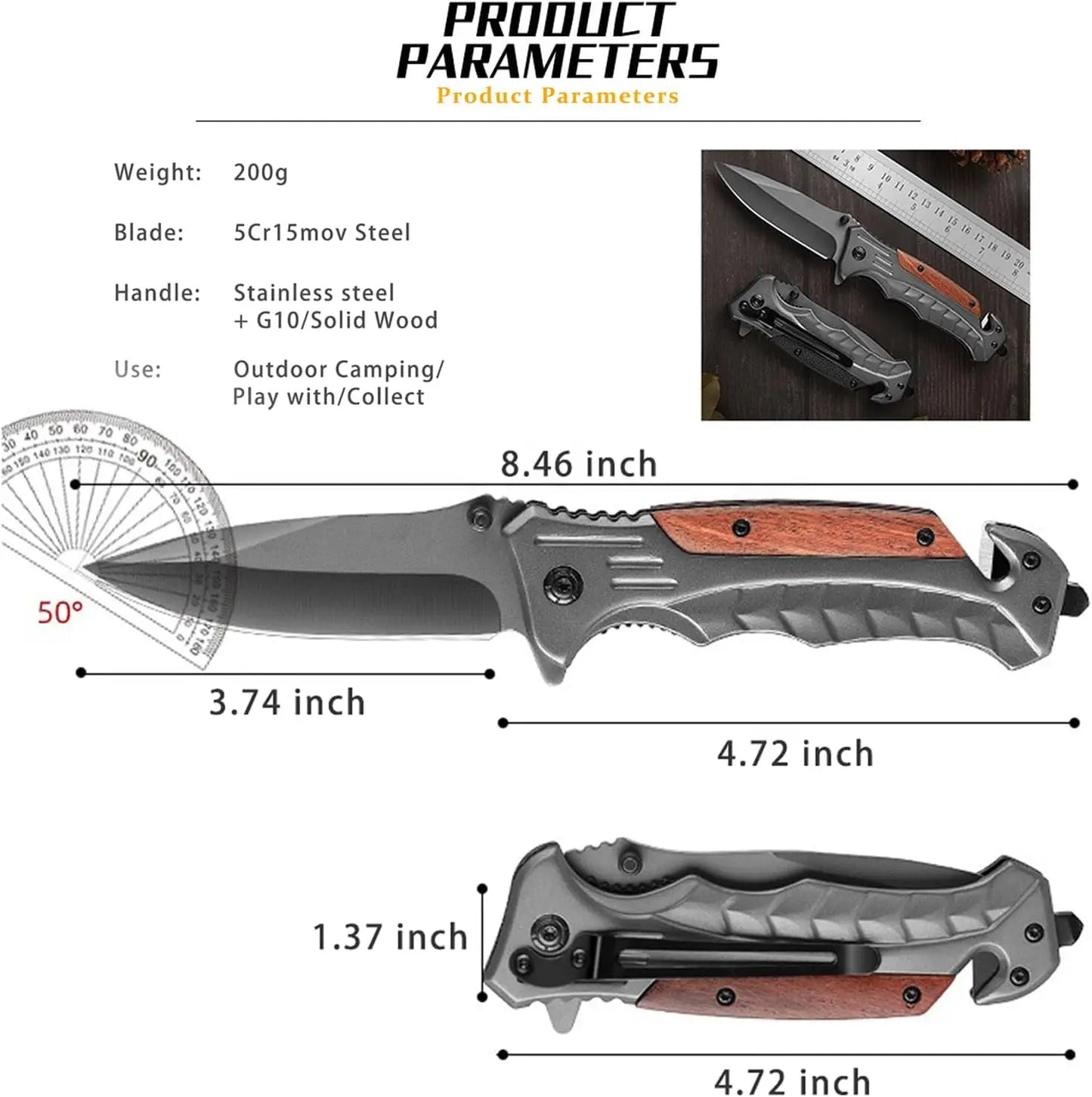 High Quality Outdoor Folding Knife for Tactical Survival EDC