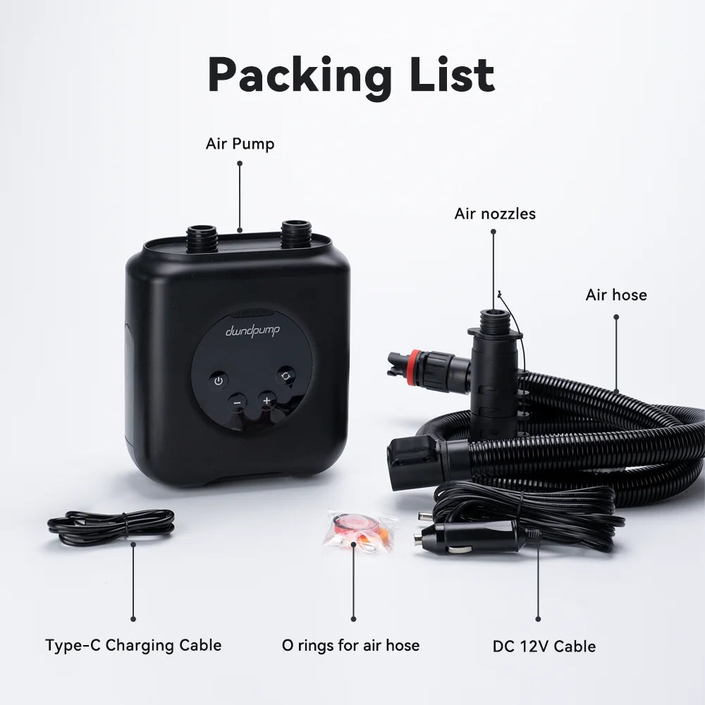 Paddle Board Pump Electric Portable Rechargeable SUP Pump 20PSI High Pressure Air Pump