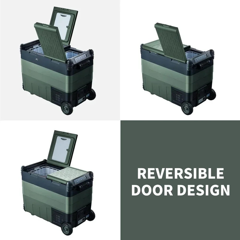 53 Quart Electric Cooler Dual Zone 12 Volt Car Fridge Freezer