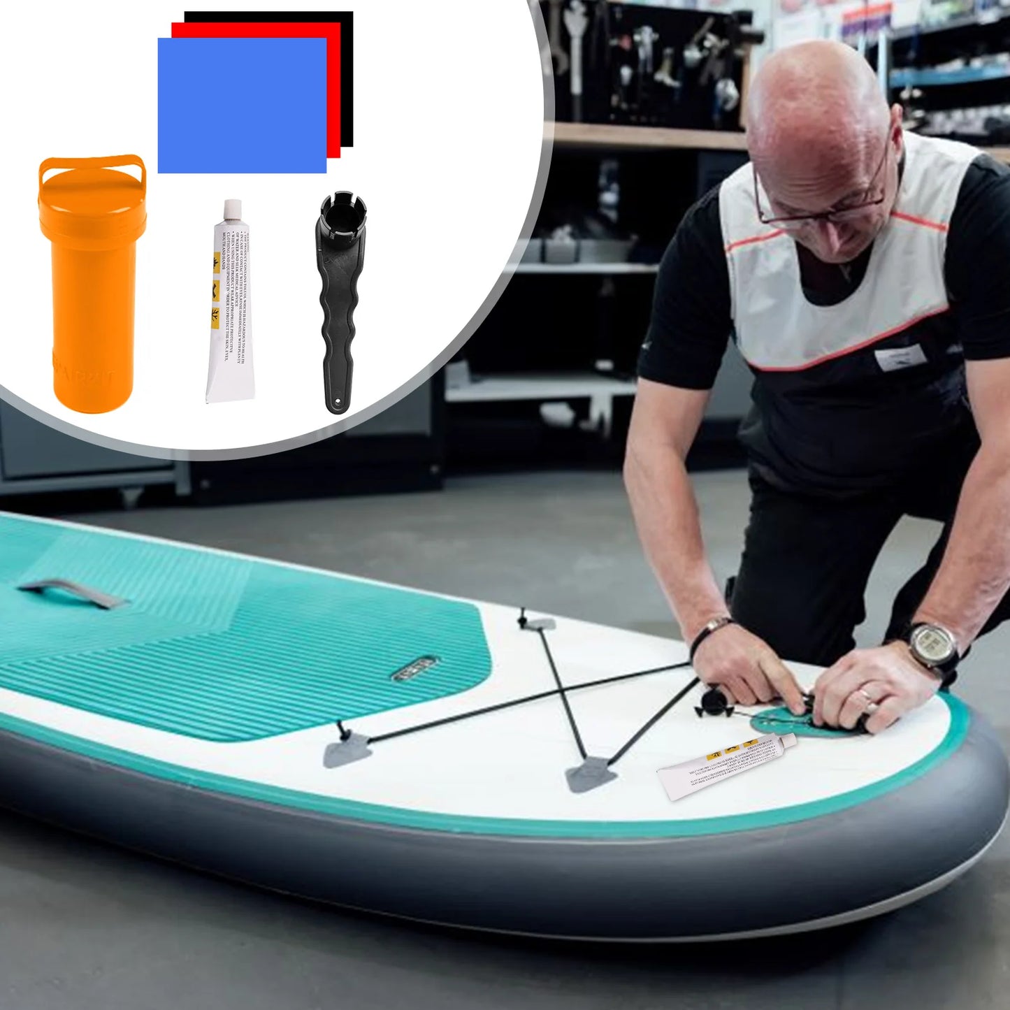 Paddle Board Repair Kit PVC Patches Glue Water Sports Kit