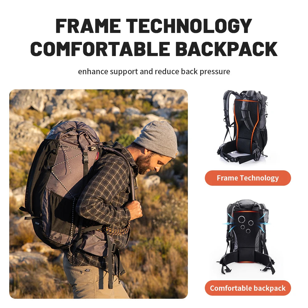 Naturehike Hiking Backpack Outdoor Sports Bag 60+5L Waterproof