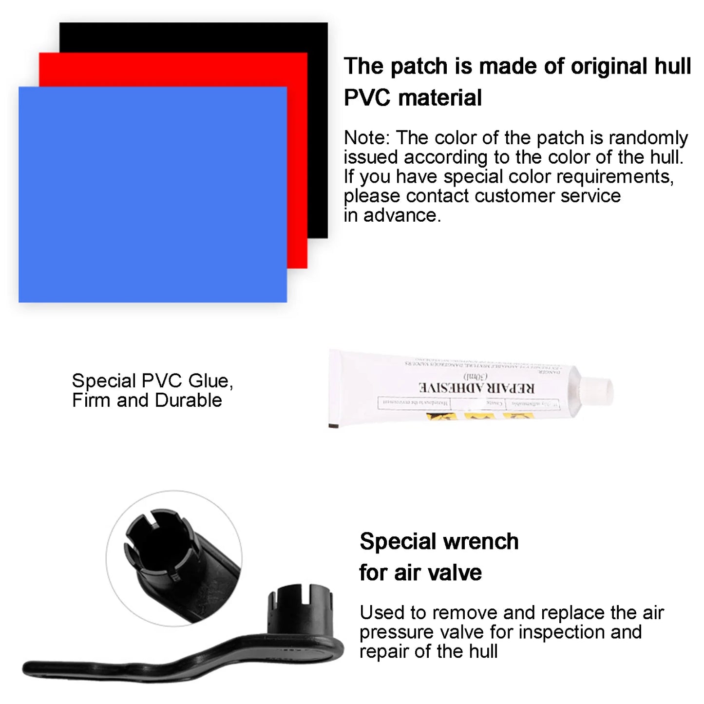 Paddle Board Repair Kit PVC Patches Glue For Water Sports