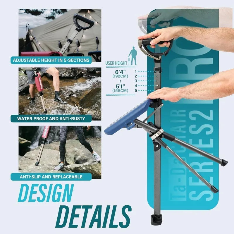 Portable Trekking Hiking Pole Ta-Da Chair Series 2 PRO