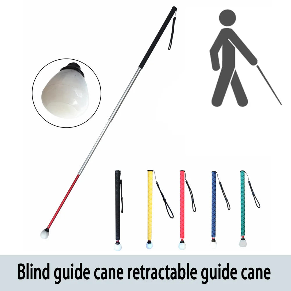 7 Sections Telescopic Aluminum Guide Cane 150cm for Blind