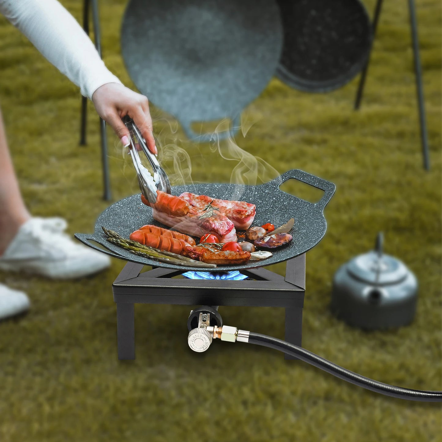 8000W Portable Single Burner Outdoor Gas Stove Propane Cooker