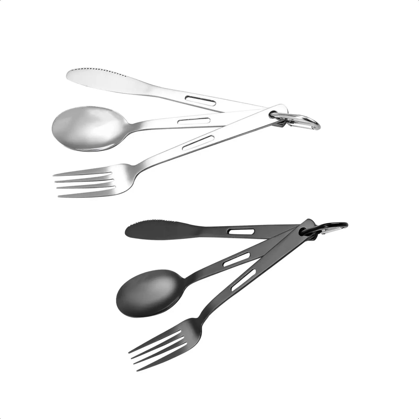 Camping Cutlery Set Spoon Fork Set Flatware For Hiking Travel Party