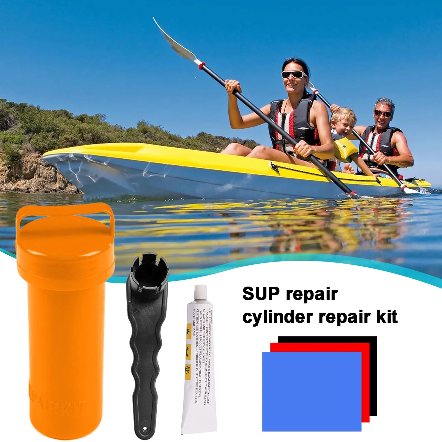 Paddle Board Repair Kit PVC Patches Glue Water Sports Kit