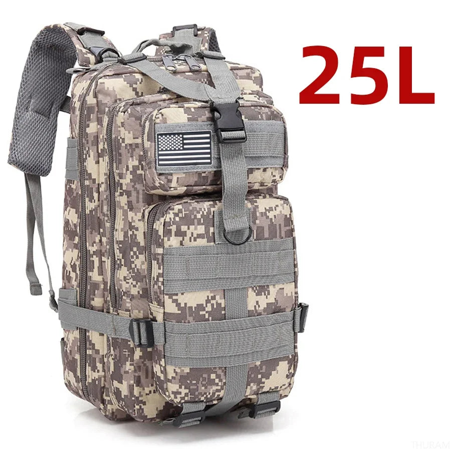 25L/50L Sturdy Nylon Waterproof Tactical Sports Bag Backpack