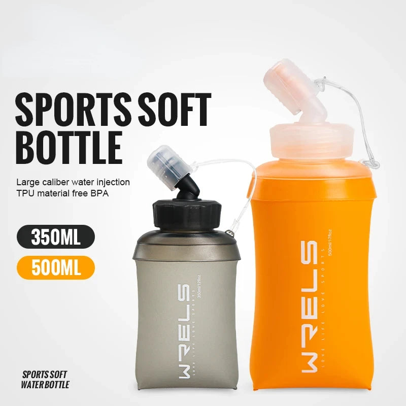 350ml 500ml Water Bottle BPA-Free Foldable Soft Flask