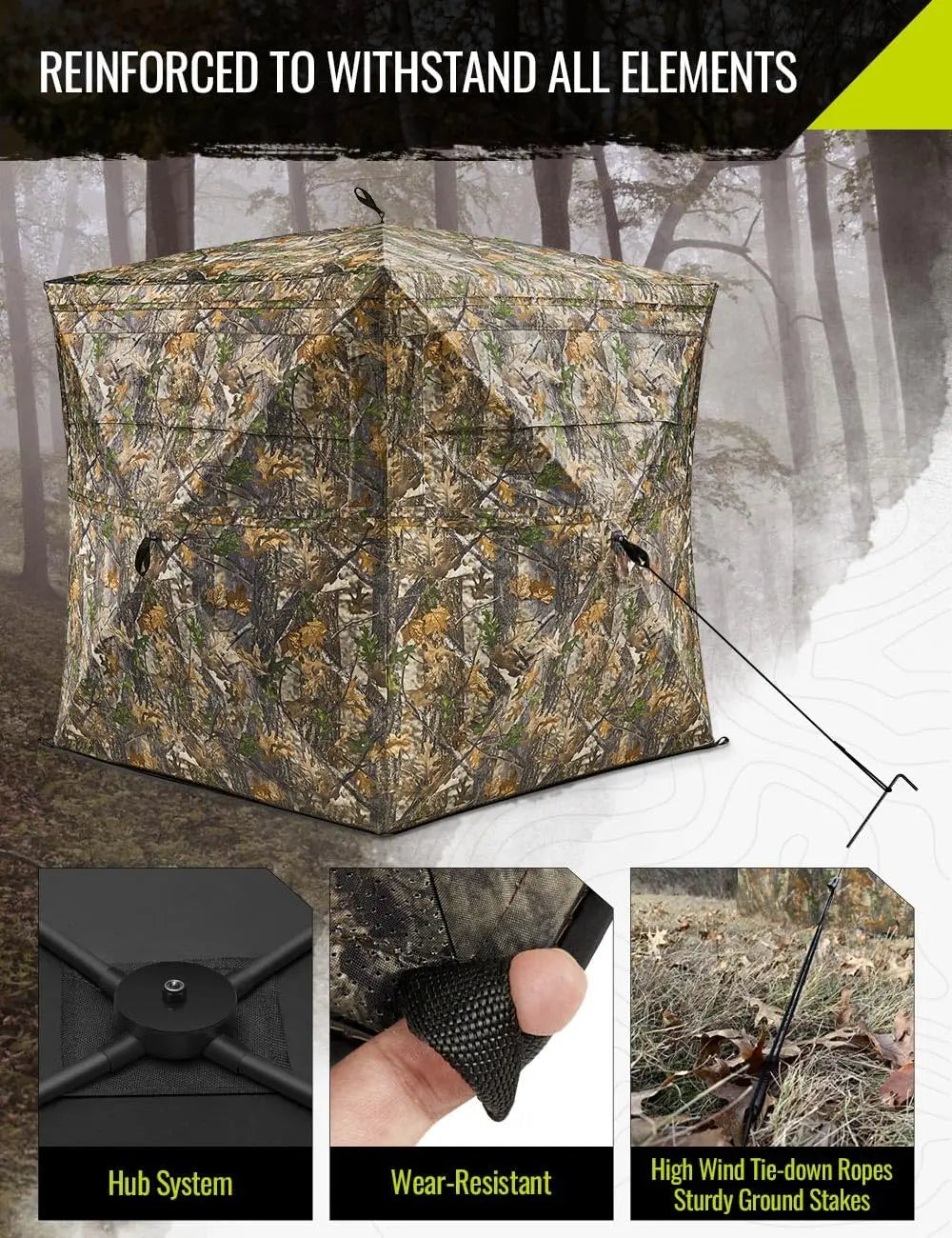 Hunting Blind See Through w/ Carrying Bag for 2-3 Person