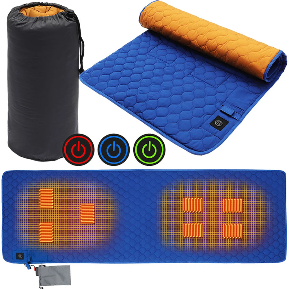 USB Heating Camping Sleeping Mat 3-Level Adjustable Warmer