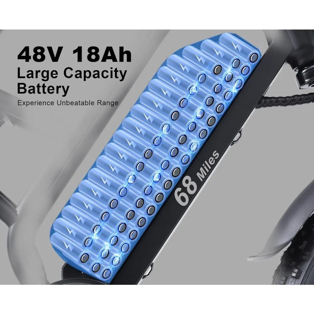 1500W Moped Style Electric Bike | Adult eBikes 32MPH