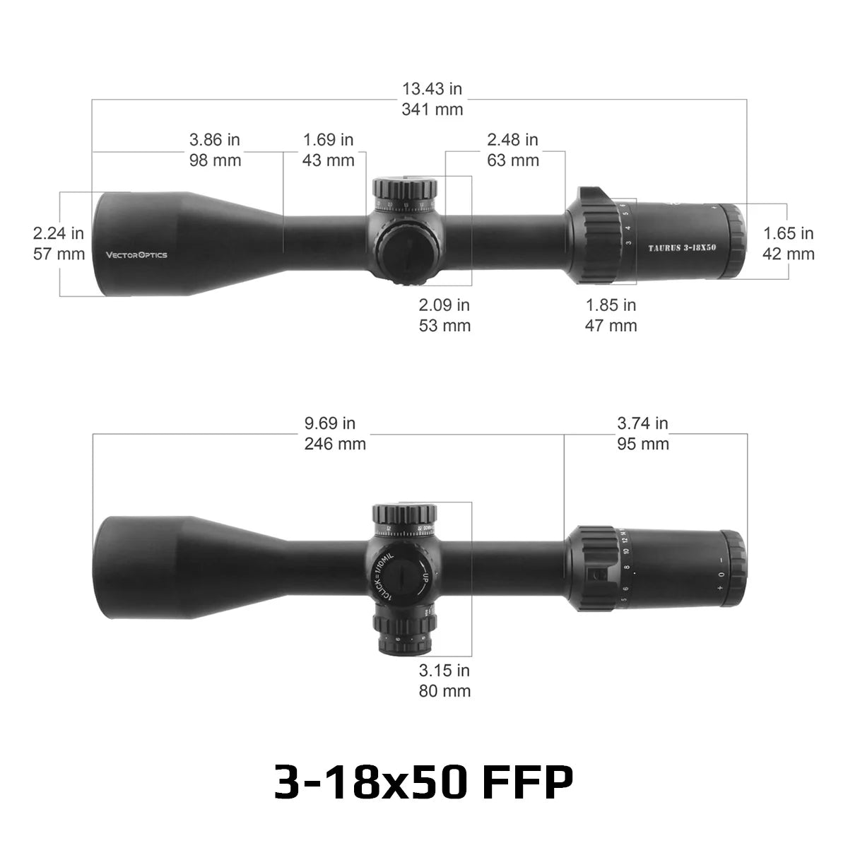 Vector Optics Tauron FFP Riflescope for Hunting and Competition