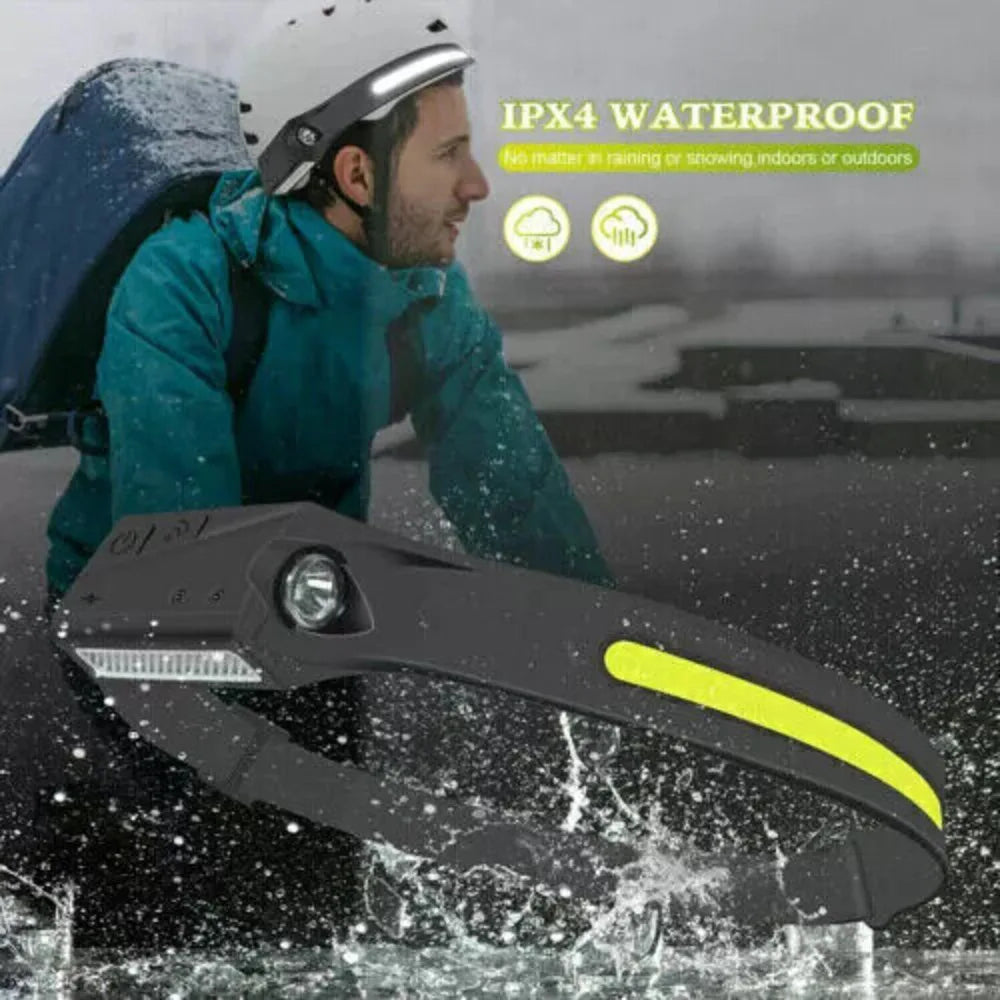 2PCS LED Headlamp USB Rechargeable Headlight Torch Work Light