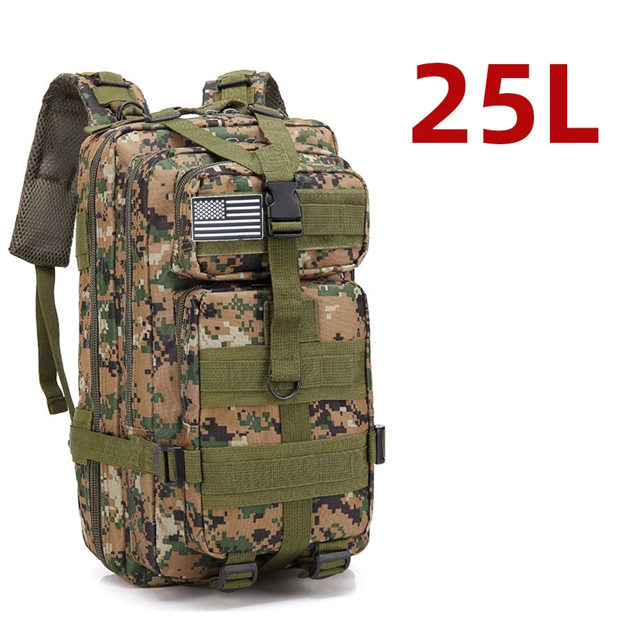 25L/50L Sturdy Nylon Waterproof Tactical Sports Bag Backpack