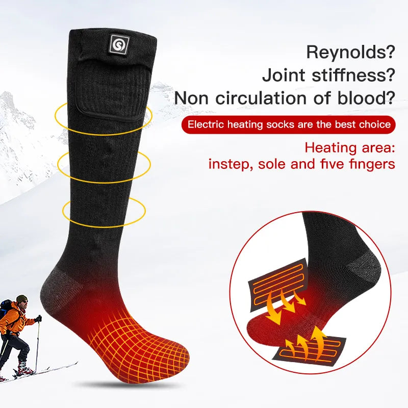 Snow Deer Winter Heated Sock Thermal Stockings Men Women