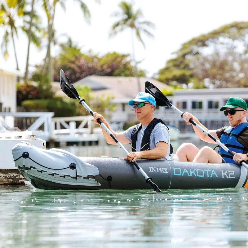 INTEX 2-Person Inflatable Kayak Set, Dakota K2 with Oars