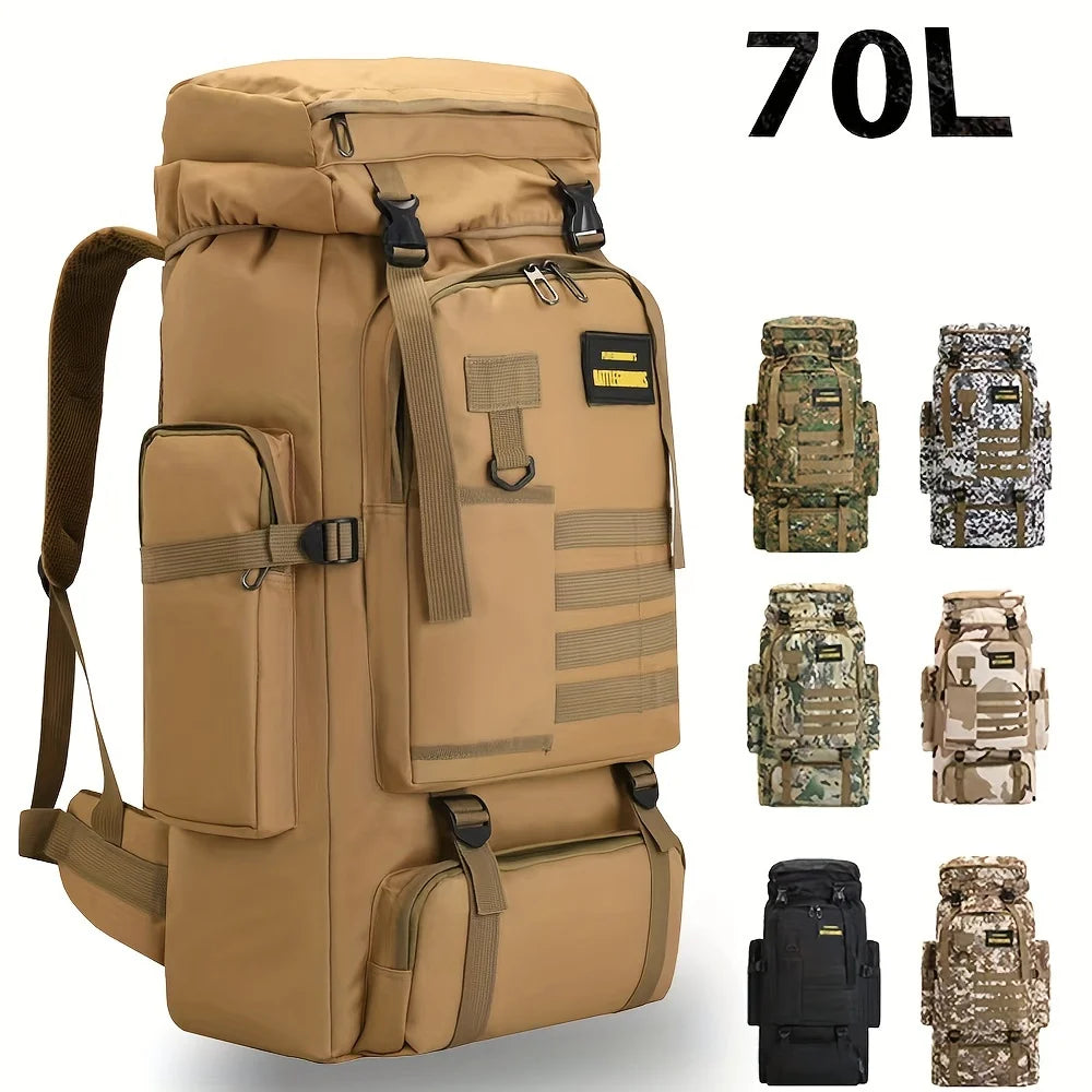 70L Camping Bag Backpack Mountaineering For Men Travel